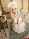 Cosplay C78 longphoto white hair sexy Japanese maid(9)